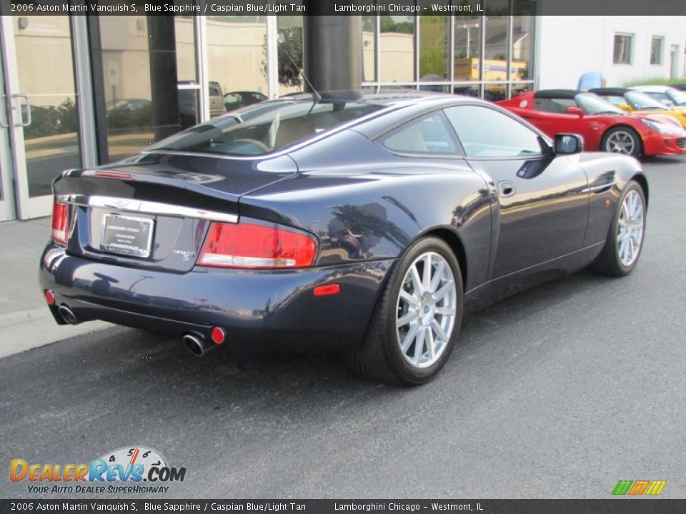 2006 Aston Martin Vanquish S Blue Sapphire / Caspian Blue/Light Tan Photo #21