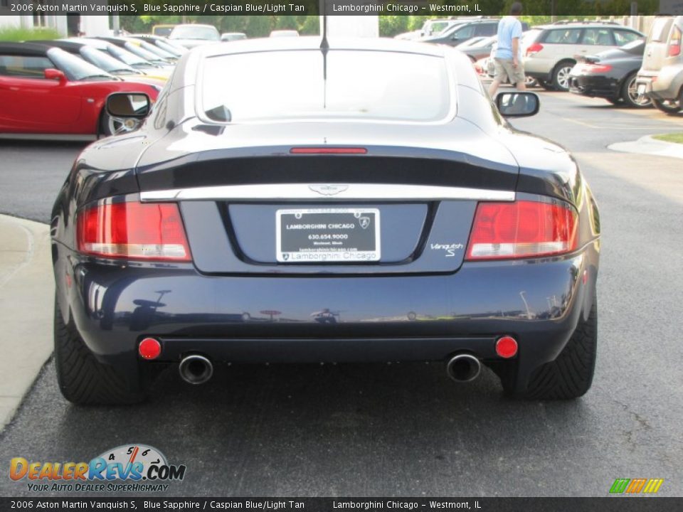 2006 Aston Martin Vanquish S Blue Sapphire / Caspian Blue/Light Tan Photo #23