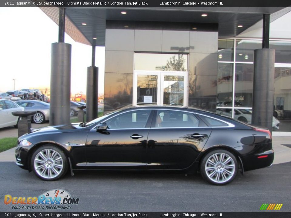 Ultimate Black Metallic 2011 Jaguar XJ XJL Supercharged Photo #3