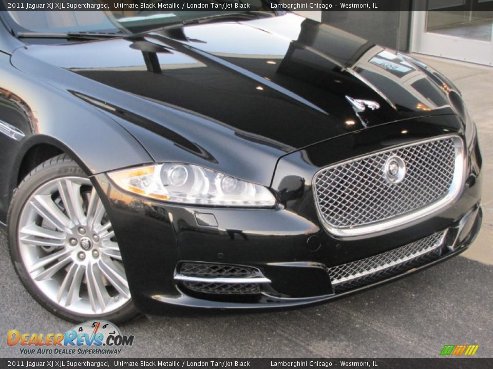 2011 Jaguar XJ XJL Supercharged Ultimate Black Metallic / London Tan/Jet Black Photo #11