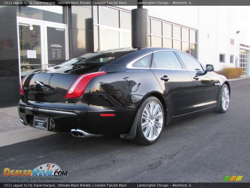 2011 Jaguar XJ XJL Supercharged Ultimate Black Metallic / London Tan/Jet Black Photo #12