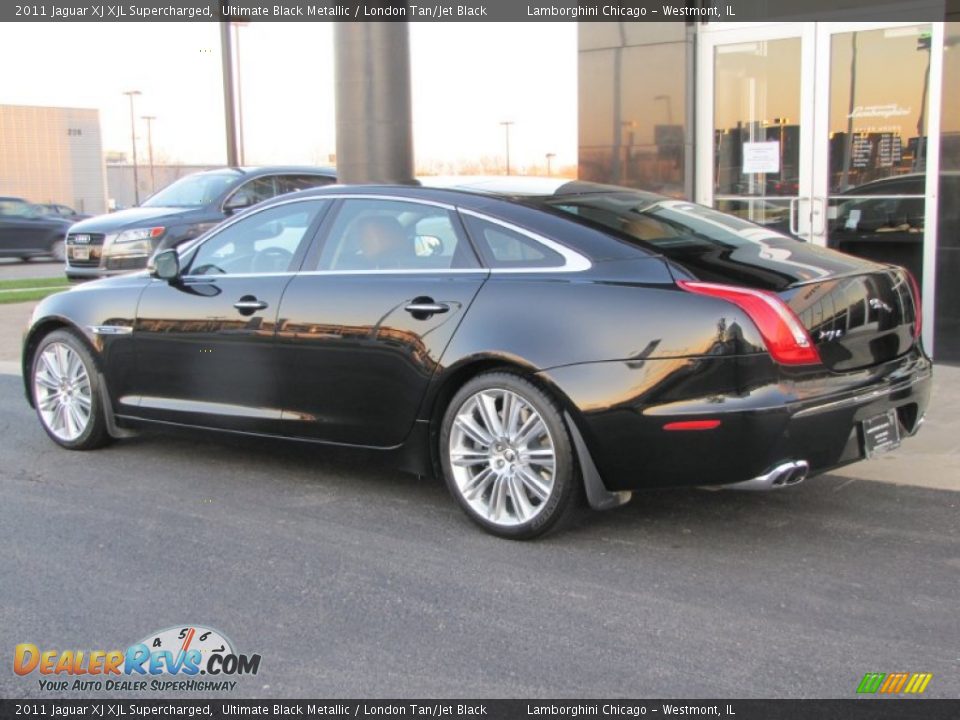 2011 Jaguar XJ XJL Supercharged Ultimate Black Metallic / London Tan/Jet Black Photo #13