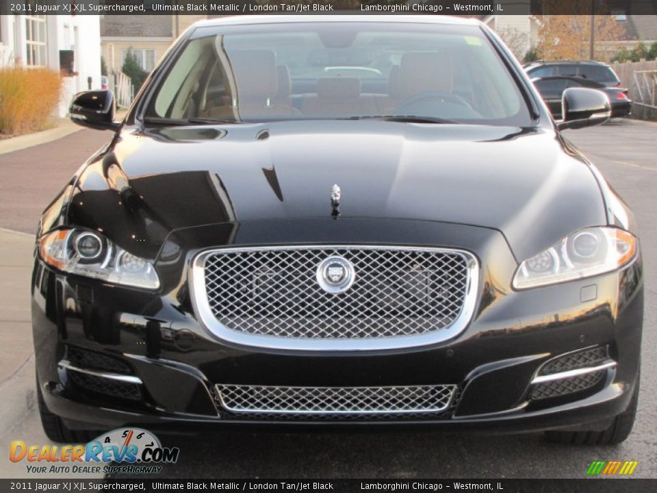 2011 Jaguar XJ XJL Supercharged Ultimate Black Metallic / London Tan/Jet Black Photo #14