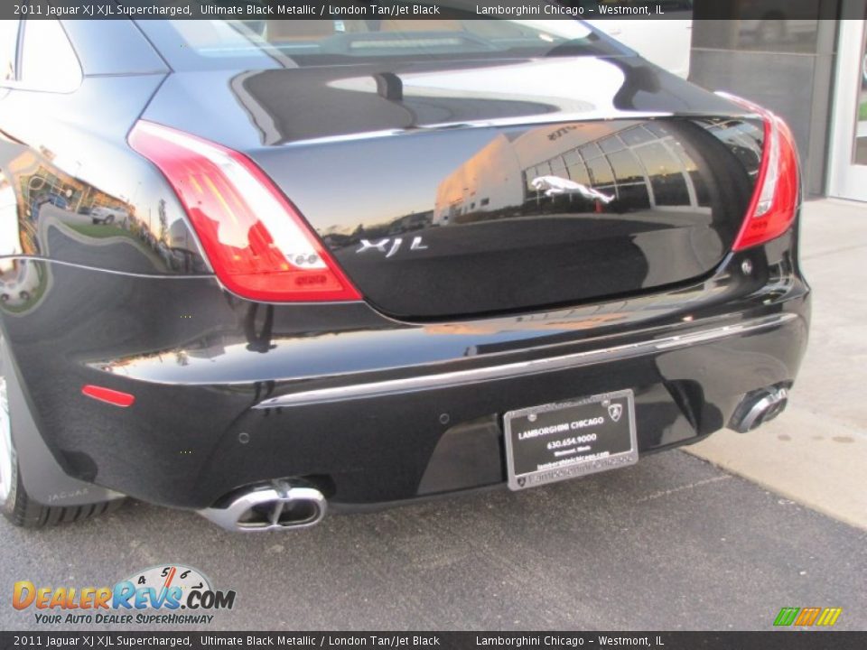2011 Jaguar XJ XJL Supercharged Ultimate Black Metallic / London Tan/Jet Black Photo #15