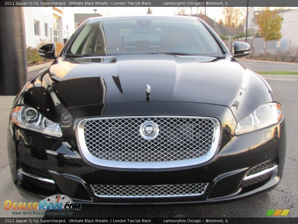 2011 Jaguar XJ XJL Supercharged Ultimate Black Metallic / London Tan/Jet Black Photo #16