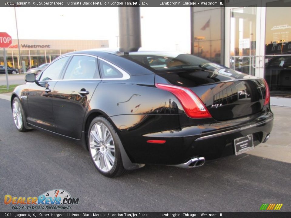 2011 Jaguar XJ XJL Supercharged Ultimate Black Metallic / London Tan/Jet Black Photo #19