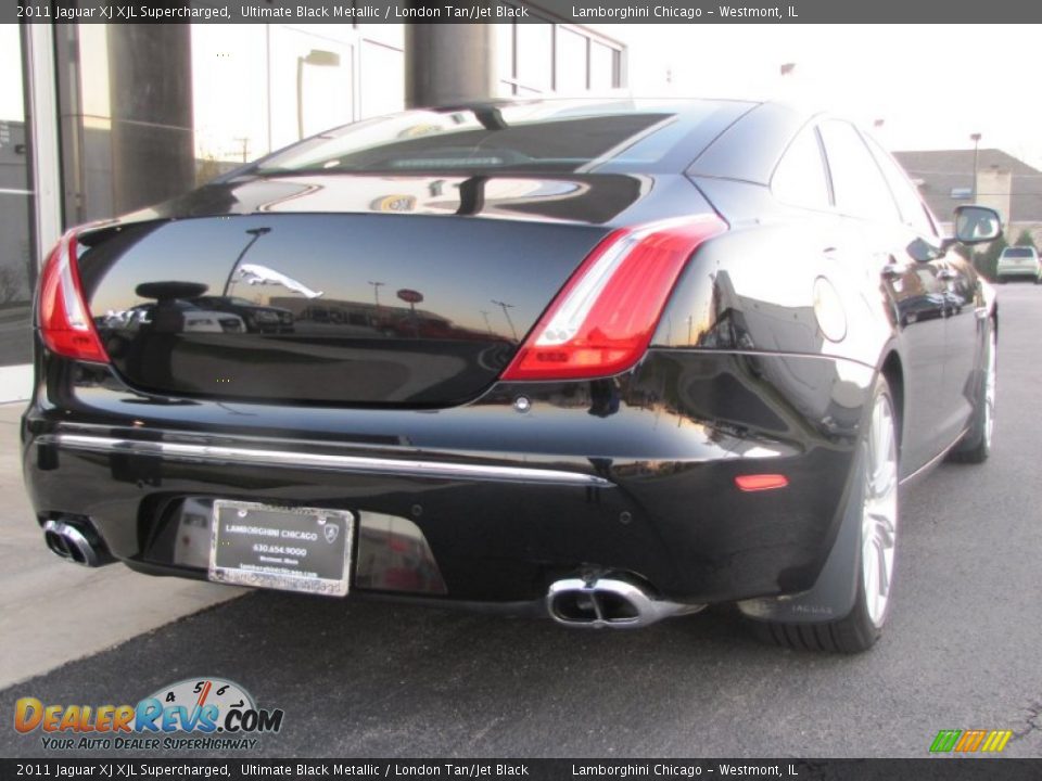 2011 Jaguar XJ XJL Supercharged Ultimate Black Metallic / London Tan/Jet Black Photo #23