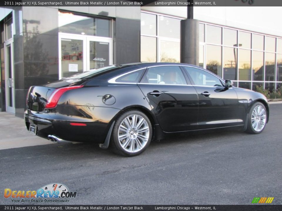 2011 Jaguar XJ XJL Supercharged Ultimate Black Metallic / London Tan/Jet Black Photo #24