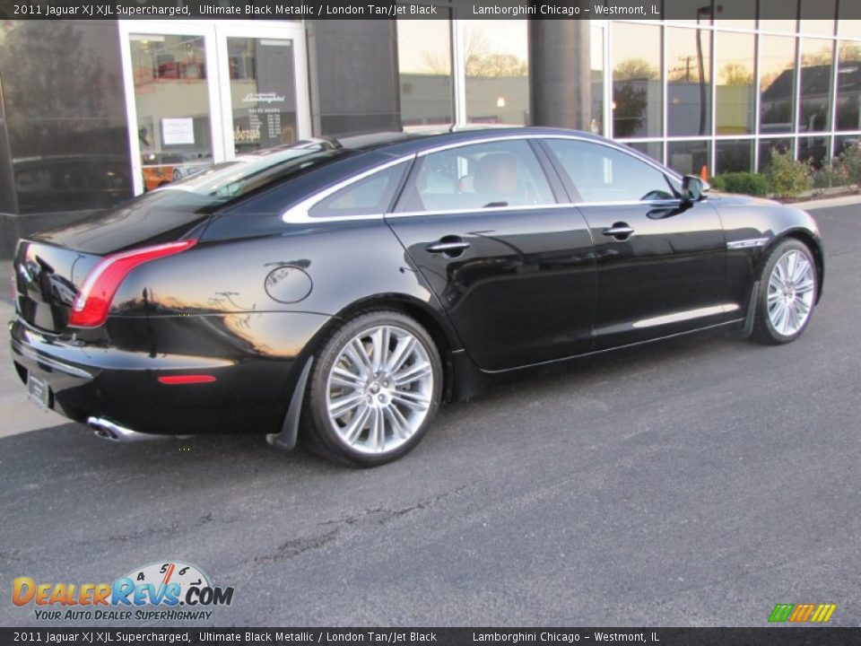 2011 Jaguar XJ XJL Supercharged Ultimate Black Metallic / London Tan/Jet Black Photo #25