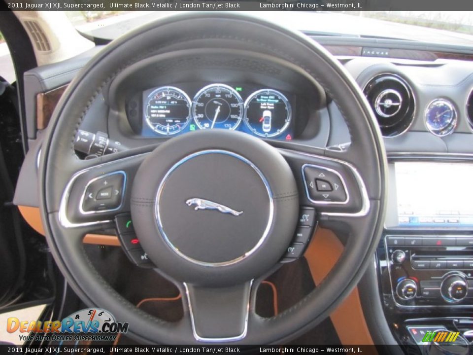 2011 Jaguar XJ XJL Supercharged Steering Wheel Photo #27