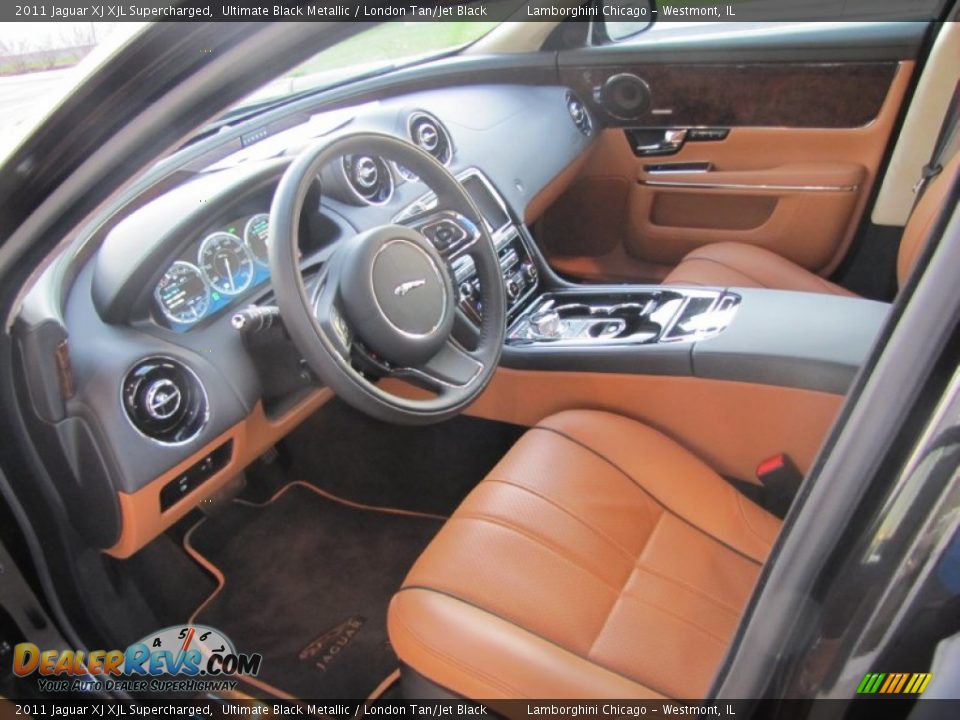 London Tan/Jet Black Interior - 2011 Jaguar XJ XJL Supercharged Photo #36