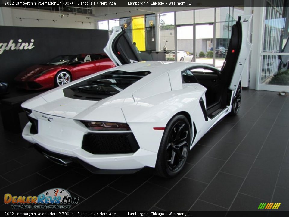 2012 Lamborghini Aventador LP 700-4 Bianco Isis / Nero Ade Photo #9