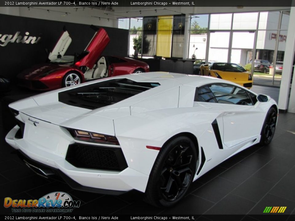 2012 Lamborghini Aventador LP 700-4 Bianco Isis / Nero Ade Photo #13
