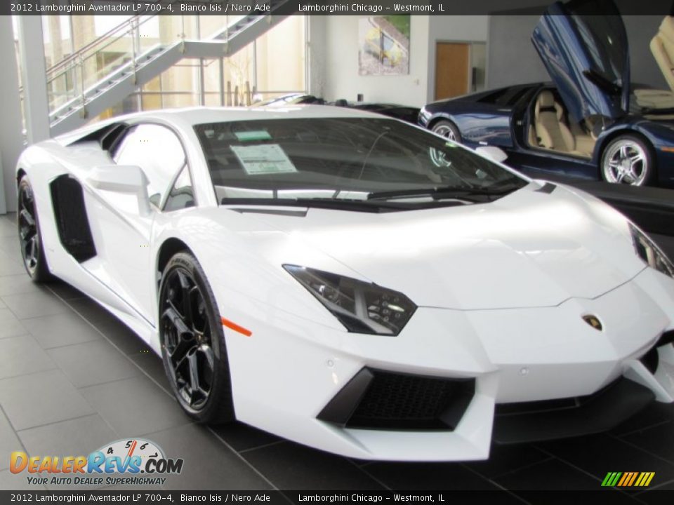 2012 Lamborghini Aventador LP 700-4 Bianco Isis / Nero Ade Photo #16