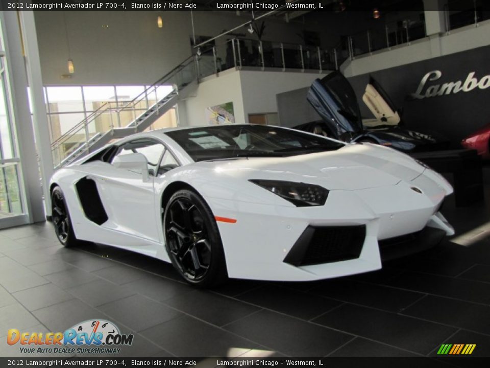 2012 Lamborghini Aventador LP 700-4 Bianco Isis / Nero Ade Photo #17