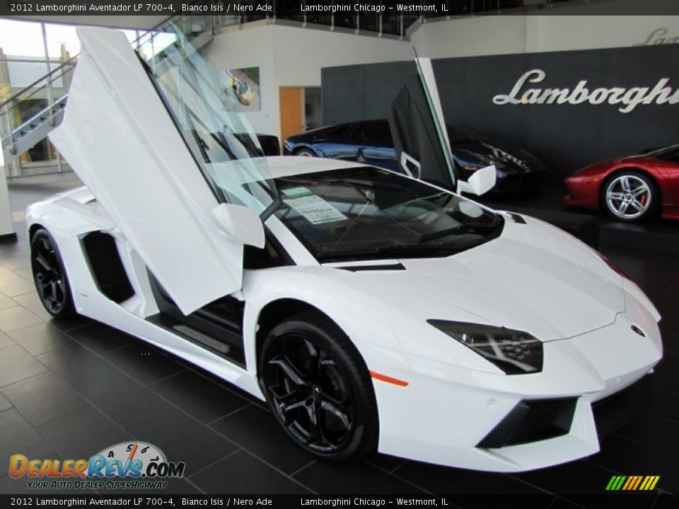 2012 Lamborghini Aventador LP 700-4 Bianco Isis / Nero Ade Photo #32