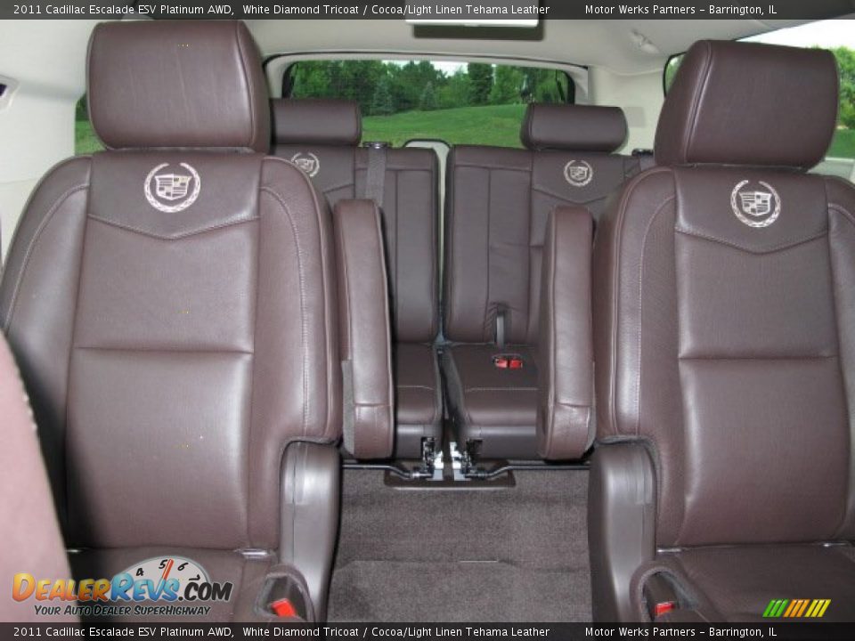 Cocoa/Light Linen Tehama Leather Interior - 2011 Cadillac Escalade ESV Platinum AWD Photo #11