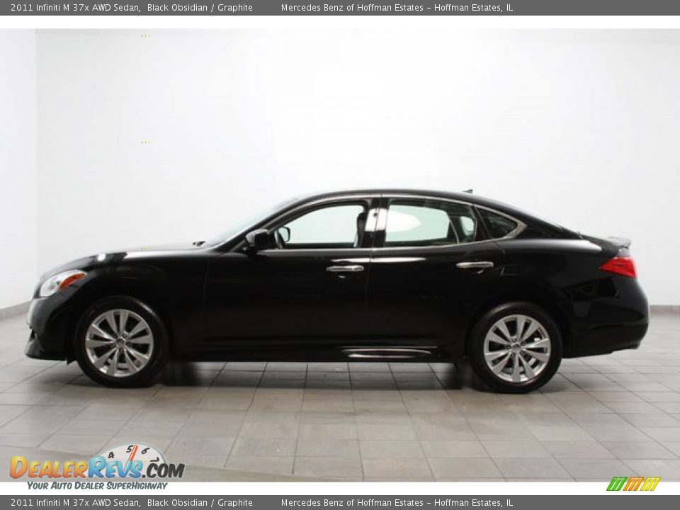 2011 Infiniti M 37x AWD Sedan Black Obsidian / Graphite Photo #2