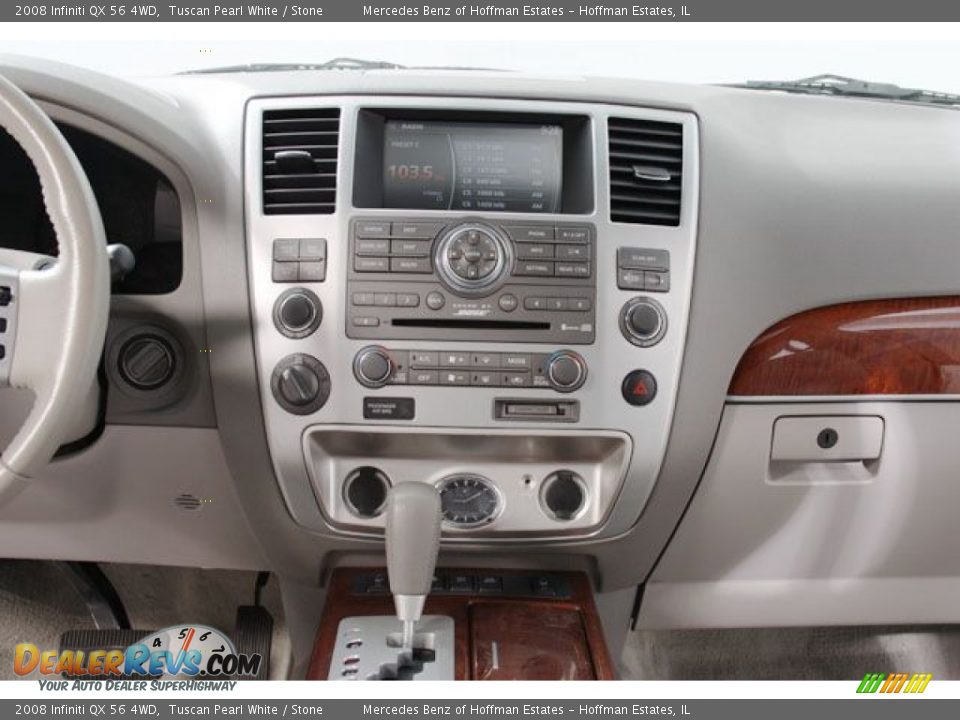 2008 Infiniti QX 56 4WD Tuscan Pearl White / Stone Photo #9