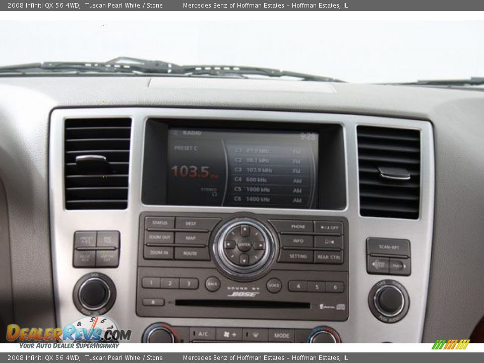 2008 Infiniti QX 56 4WD Tuscan Pearl White / Stone Photo #10