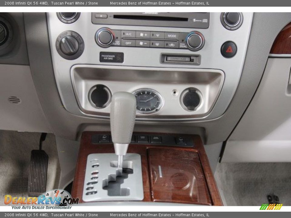 2008 Infiniti QX 56 4WD Tuscan Pearl White / Stone Photo #11