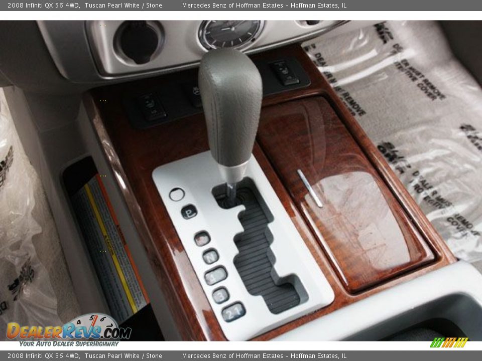 2008 Infiniti QX 56 4WD Tuscan Pearl White / Stone Photo #12