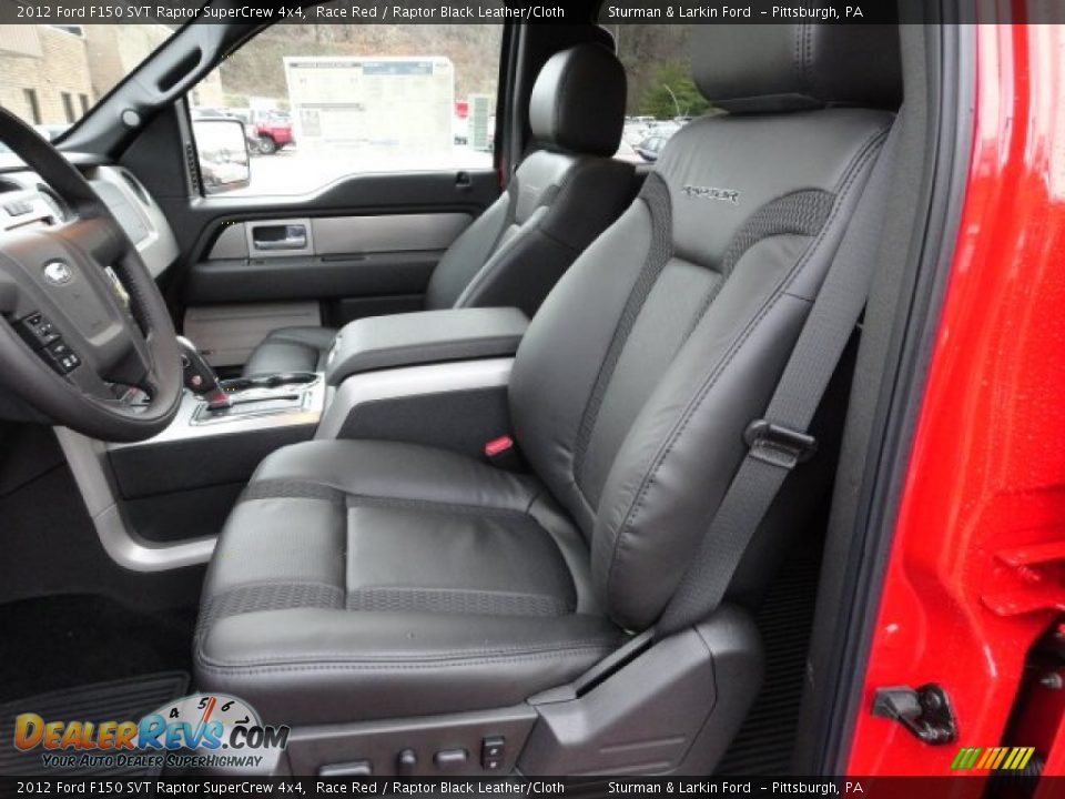 Raptor Black Leather/Cloth Interior - 2012 Ford F150 SVT Raptor SuperCrew 4x4 Photo #8
