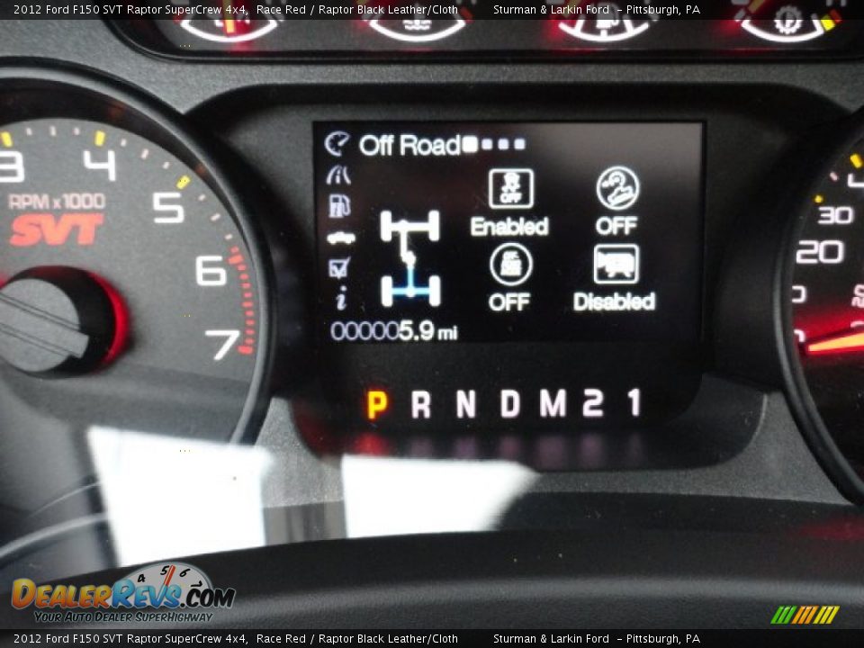 2012 Ford F150 SVT Raptor SuperCrew 4x4 Gauges Photo #15