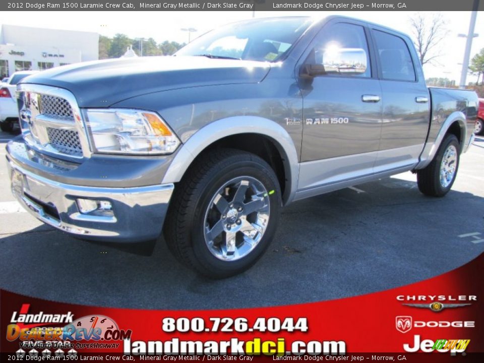 2012 Dodge Ram 1500 Laramie Crew Cab Mineral Gray Metallic / Dark Slate Gray Photo #1