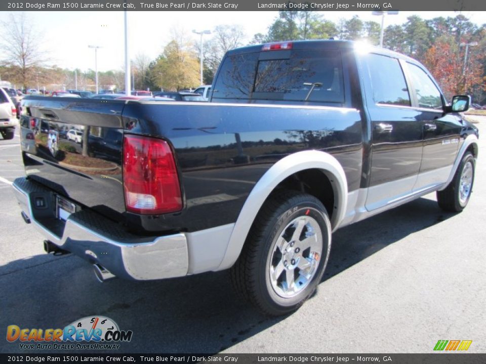 2012 Dodge Ram 1500 Laramie Crew Cab True Blue Pearl / Dark Slate Gray Photo #3