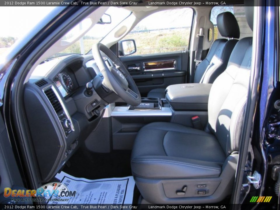 2012 Dodge Ram 1500 Laramie Crew Cab True Blue Pearl / Dark Slate Gray Photo #7