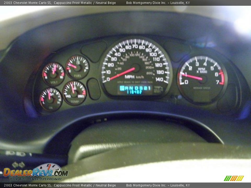 2003 Chevrolet Monte Carlo SS Gauges Photo #20
