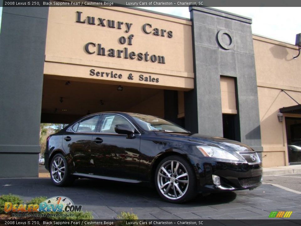 2008 Lexus IS 250 Black Sapphire Pearl / Cashmere Beige Photo #1