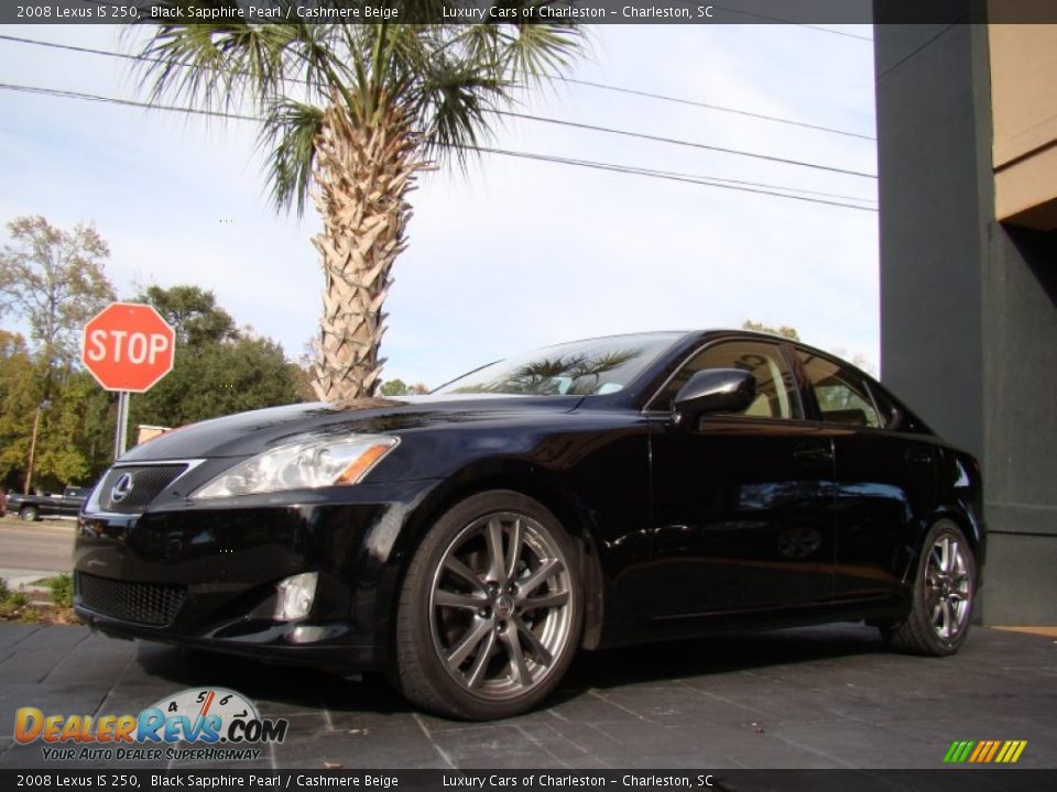 2008 Lexus IS 250 Black Sapphire Pearl / Cashmere Beige Photo #4