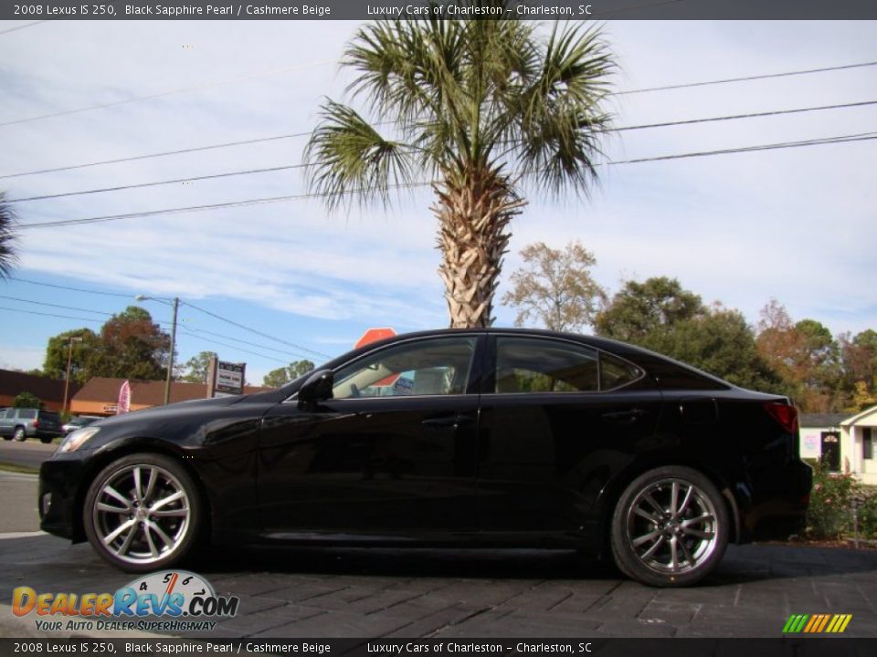 2008 Lexus IS 250 Black Sapphire Pearl / Cashmere Beige Photo #5