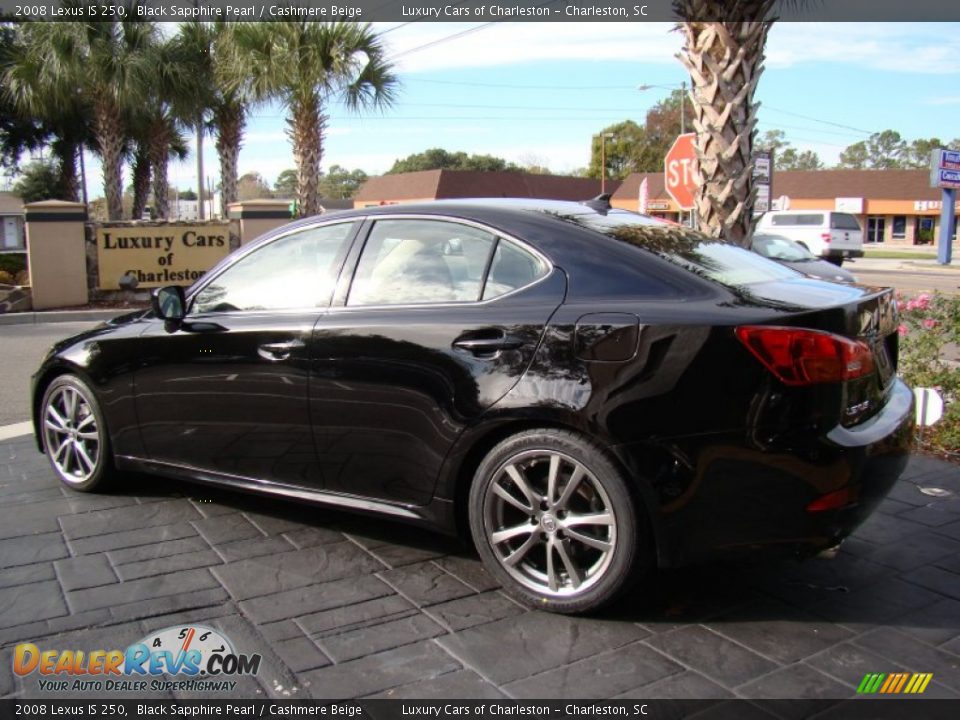 2008 Lexus IS 250 Black Sapphire Pearl / Cashmere Beige Photo #6