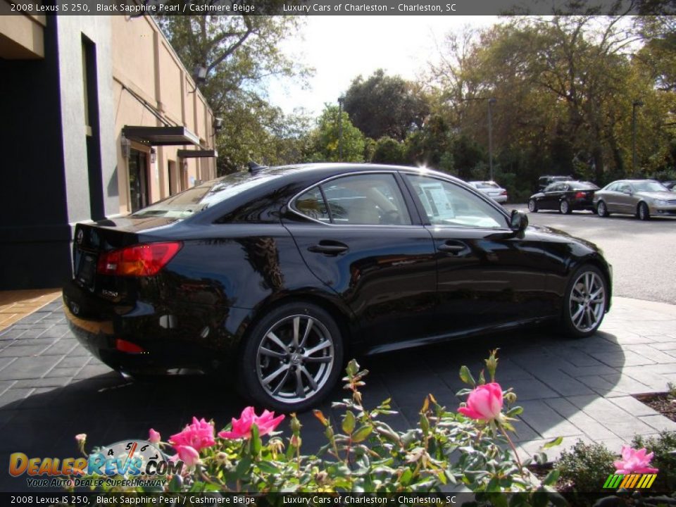 2008 Lexus IS 250 Black Sapphire Pearl / Cashmere Beige Photo #9