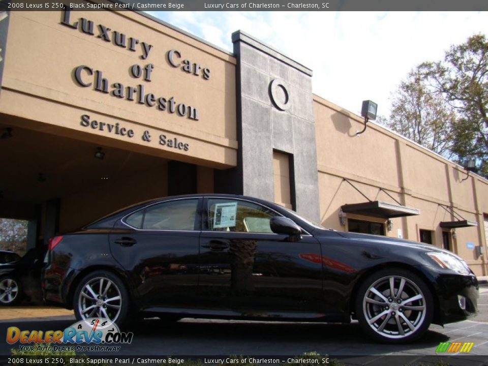 2008 Lexus IS 250 Black Sapphire Pearl / Cashmere Beige Photo #10