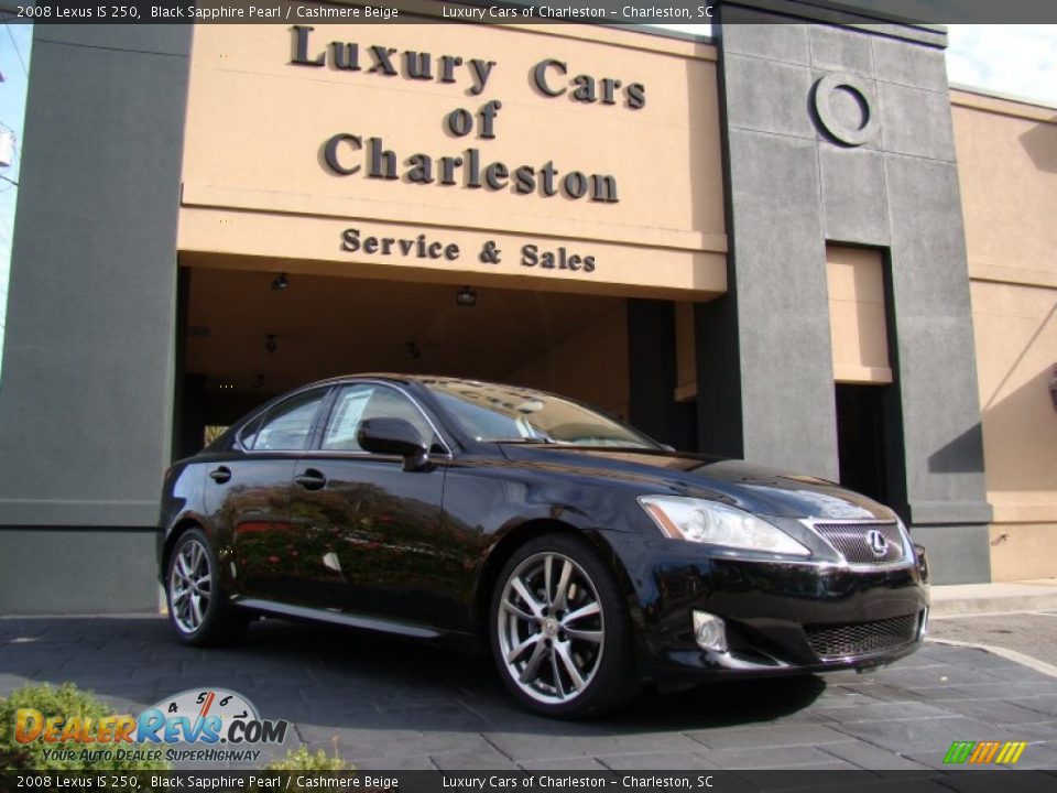 2008 Lexus IS 250 Black Sapphire Pearl / Cashmere Beige Photo #11