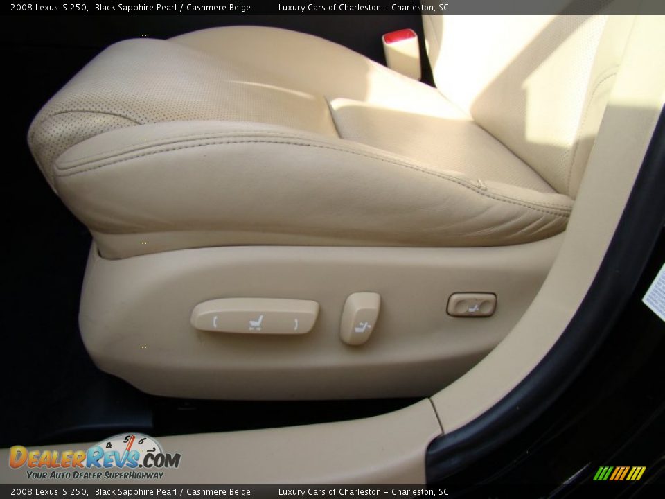 2008 Lexus IS 250 Black Sapphire Pearl / Cashmere Beige Photo #13