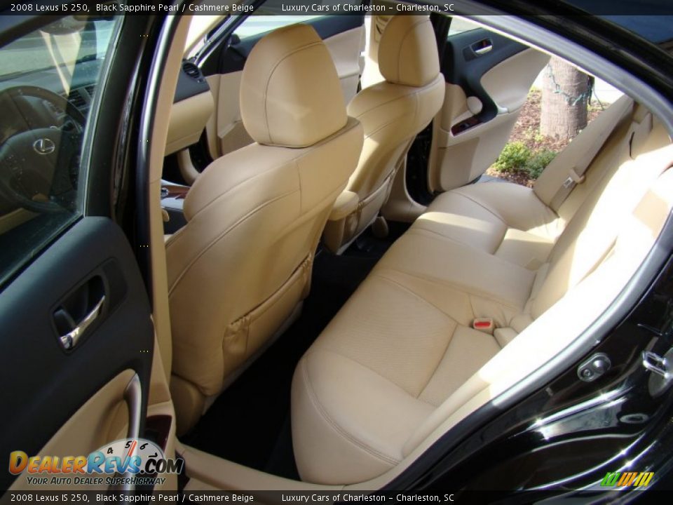 2008 Lexus IS 250 Black Sapphire Pearl / Cashmere Beige Photo #15