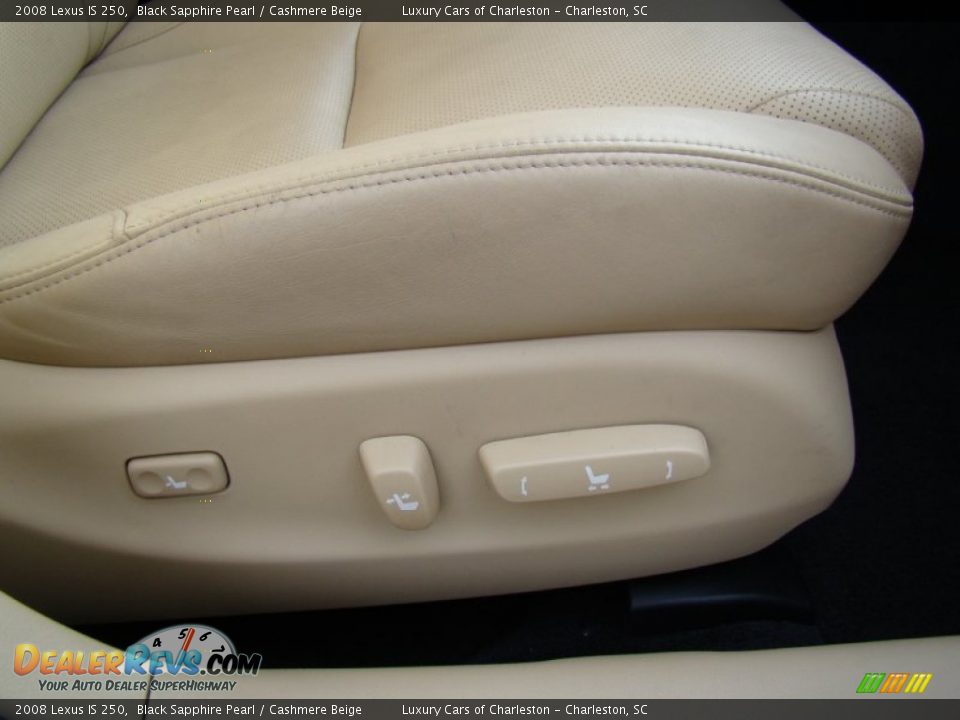 2008 Lexus IS 250 Black Sapphire Pearl / Cashmere Beige Photo #17