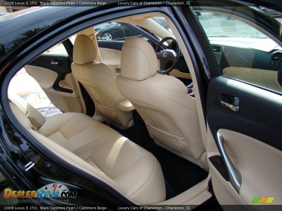 2008 Lexus IS 250 Black Sapphire Pearl / Cashmere Beige Photo #18