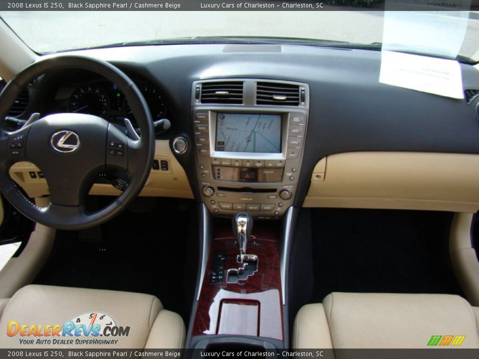 2008 Lexus IS 250 Black Sapphire Pearl / Cashmere Beige Photo #19
