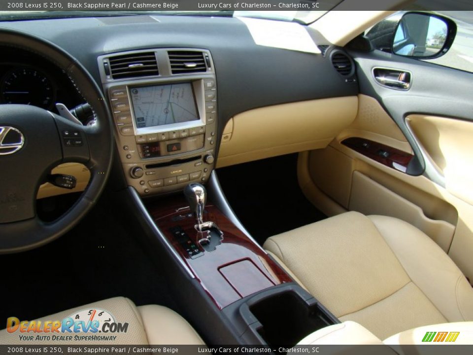 2008 Lexus IS 250 Black Sapphire Pearl / Cashmere Beige Photo #21