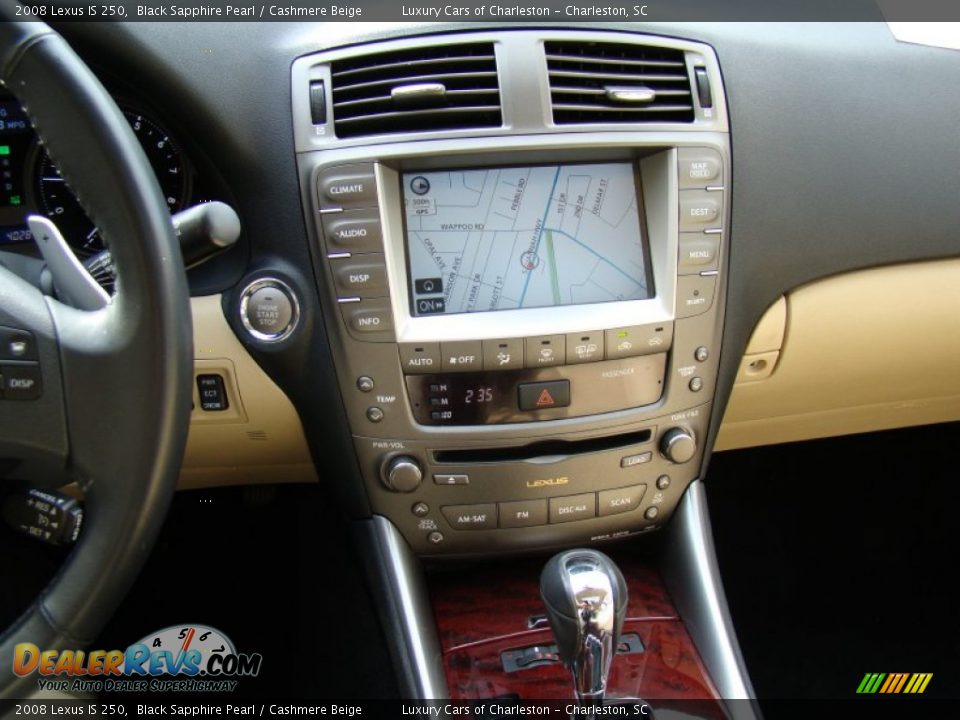 2008 Lexus IS 250 Black Sapphire Pearl / Cashmere Beige Photo #24