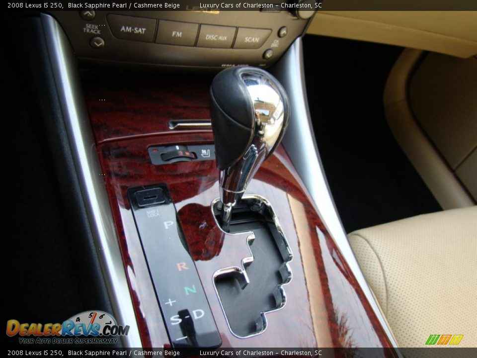 2008 Lexus IS 250 Black Sapphire Pearl / Cashmere Beige Photo #26