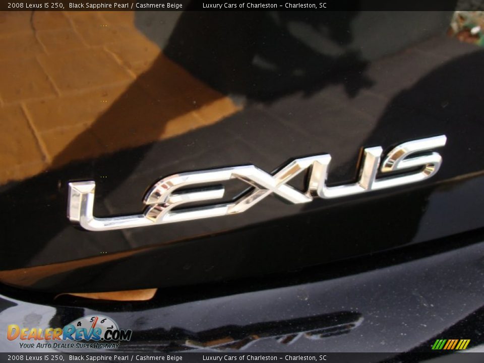 2008 Lexus IS 250 Black Sapphire Pearl / Cashmere Beige Photo #36