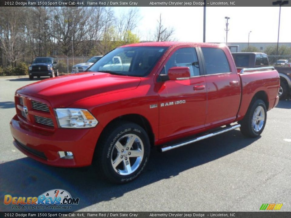 2012 Dodge Ram 1500 Sport Crew Cab 4x4 Flame Red / Dark Slate Gray Photo #1