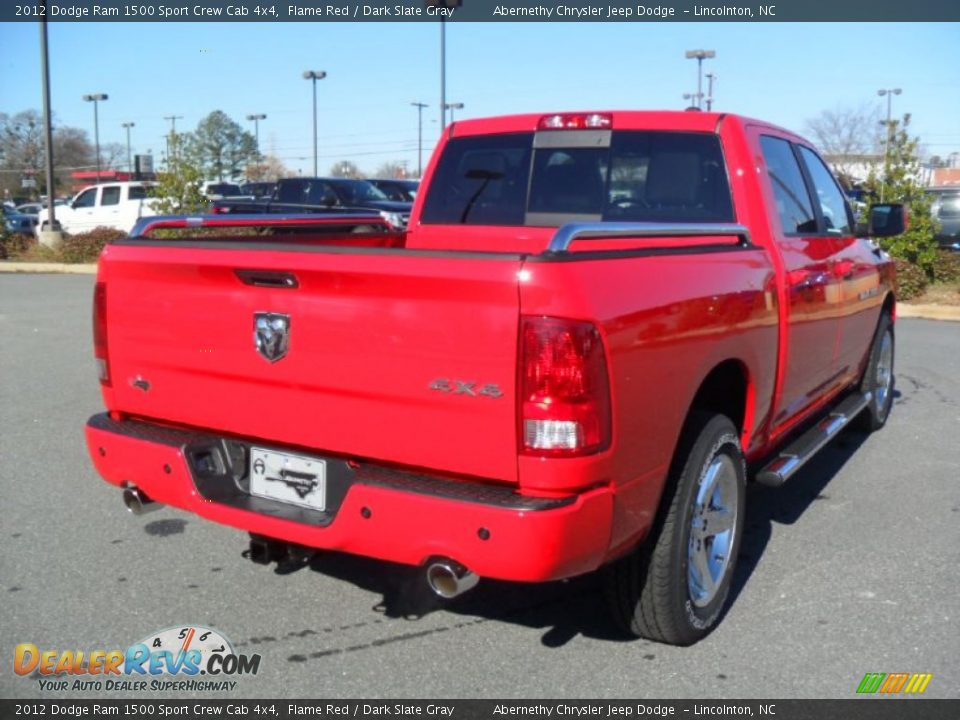 2012 Dodge Ram 1500 Sport Crew Cab 4x4 Flame Red / Dark Slate Gray Photo #3